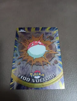 2000 Voltorb #100 Pokemon Topps Chrome TV Animation Series 2 - Image 1