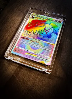 Pokemon TCG Regidrago VSTAR 201/195 Silver Tempest Rainbow Secret Rare Holo NM - Image 1