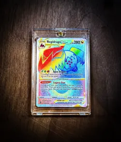 Pokemon TCG Regidrago VSTAR 201/195 Silver Tempest Rainbow Secret Rare Holo NM - Image 2
