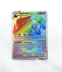 Pokemon TCG Regidrago VSTAR 201/195 Silver Tempest Rainbow Secret Rare Holo NM - Image 3