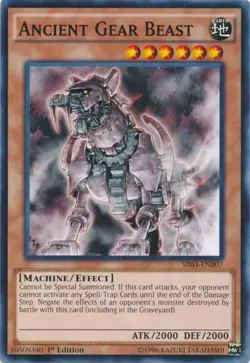 Ancient Gear Beast - SR03-EN007 - Common - 1st Edition - Lightly Played - Image 1