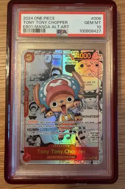 2024 One Piece PRB01 EN MangaAlternate Art #006 Tony Tony ChopperPSA 10 - Image 1