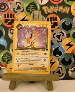 Dark Jolteon 38/82 1st Edition Team Rocket Pokemon Card LP - Image 1