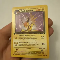 Dark Jolteon - 38/82 - Pokemon Team Rocket 1st Edition Card LP - Image 1