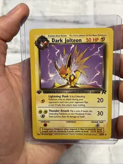 Pokemon Card - Dark Jolteon 1st Edition Team Rocket 38/82 Uncommon LP Vintage - Image 1
