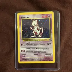 Pokemon Mewtwo TCG Base Set 2 Holo Unlimited Rare Card 10/130 - Image 1