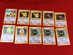 Pokemon Base Set 1999 Psychic Cards Lot Of 10 Haunter-Kadabra-Gastly-Jynx-Abra - Image 1