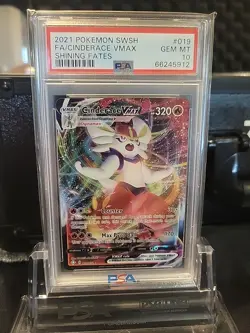 Cinderace Vmax Shining Fates 019 PSA 10 GEM MINT Pokemon - Image 1