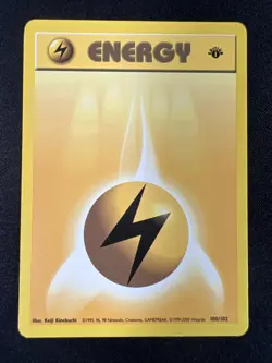 Pokemon TCG Base Set 1st edition Shadowless Lighting Energy #100 - Image 1