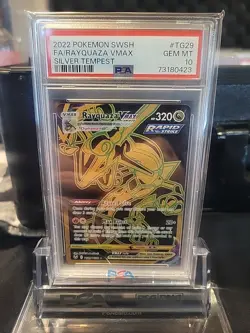 PSA 10 - 2022 POKEMON SWORD & SHIELD SILVER TEMPEST TG29 FULL ART/RAYQUAZA VMAX - Image 1
