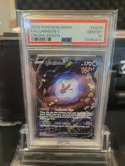 2023 Pokemon Sword And Shield Crown Zenith Lumineon V #GG39 PSA 10 - Image 1