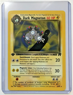 Pokemon Team Rocket 1st Dark Magneton 28/82 Non Holo Rare NMM Unplayed WOTC 2000 - Image 2