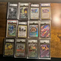 Pokemon TCG 12 graded slabs high grades 🔥 Mew, Pikachu, and more 🔥 - Image 1