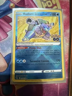 Radiant Blastoise Radiant Rare Pokemon GO 018/078 NM - Image 1