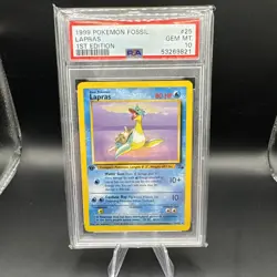 1999 Pokemon Fossil 1st Edition Lapras #25 Non-Holo GEM MINT PSA 10 (English) - Image 1