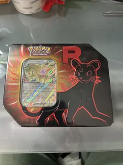 Pokemon Scarlet & Violet Destined Rivals Team Rocket Tin Persian EX Sealed - Image 1
