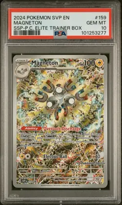 Pokemon 2024 Magneton #159 Surging Sparks Pokemon Center ETB Promo PSA 10 - Image 1