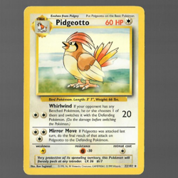 Pokemon Pidgeotto #22/102 -Base Set Unlimited Rare Card WOTC LP/NM - Image 1