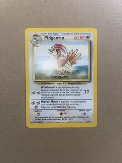 Pidgeotto 22/102 Non Holo Rare Base Set Unlimited 1999 WOTC Pokemon Card LP - Image 2
