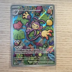 Ambipom 107/094 Phantasmal Flames Illustration Rare Holo Pokemon TCG Card NM - Image 3