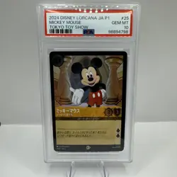 Disney Lorcana PSA 10 Mickey Mouse Promo Card Tokyo Toy Show 2024 Japanese - Image 1