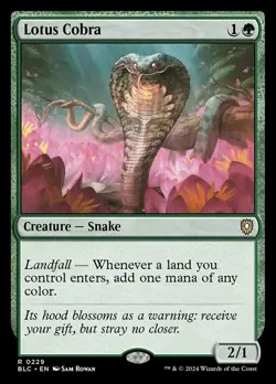 Lotus Cobra Light Play, English Magic the Gathering MTG Commander: Bloomburrow - Image 1