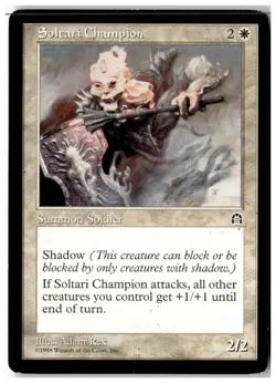 MTG Soltari Champion - Stronghold Moderately Played English - Image 1