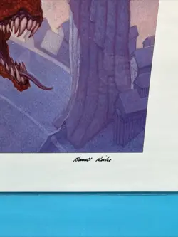 Rorix Bladewing by Darrell Riche Print 11" x 8.5" Magic: The Gathering Signed - Image 2