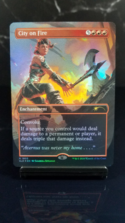 City On Fire Foil x1 #1803 - Secret Lair SLD - Baldur's Gate Karlach - Image 1