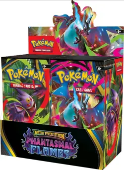 *Pokemon Center* SEALED Mega Evolution-Phantasmal Flames Display 36 Booster Box - Image 2