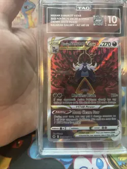 Pokemon Hisuian Samurott Vstar GG52/GG70 Crown Zenith TAG 10 Gem Mint - Image 5