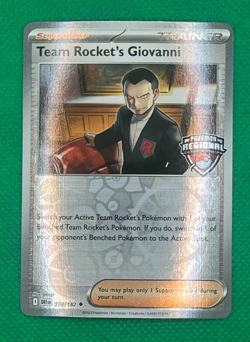 Pokemon TCG Team Rockets Giovanni 174/182 Regional Championship Promo 🔥 - Image 2