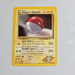 2000 Pokemon Gym Heroes Lt. Surge’s Voltorb 84/132 Unlimited Common WotC TCG - Image 1