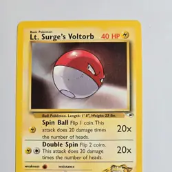 2000 Pokemon Gym Heroes Lt. Surge’s Voltorb 84/132 Unlimited Common WotC TCG - Image 2