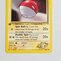 2000 Pokemon Gym Heroes 1st Edition Lt. Surge’s Voltorb 84/132 Common WotC TCG - Image 3