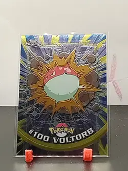 2000 Voltorb #100 Pokemon Topps Chrome TV Animation Series 2 - Image 1