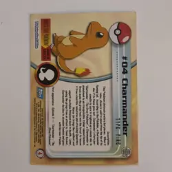 Charmander #04 Topps TV Animation Edition Blue Label Pokemon Card (LP/MP) - Image 5