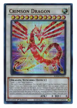 Yu-Gi-Oh Card: Crimson Dragon RA04-EN061 Ultra Rare 1st Edition! NM - Image 1