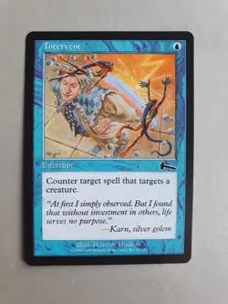 Intervene, MTG Urza's Legacy (1999) Common Blue Instant NM - Image 1