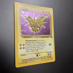 Pokemon TCG: 1999 Fossil Unlimited Zapdos 15/62 Holo Rare NM/LP+ - Image 4