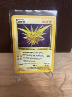 Zapdos 15/62 - Fossil Unlimited Holo Rare WOTC Pokemon TCG LP/MP - Image 1