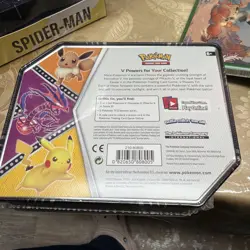 Pokemon TCG: V Powers Tin PIKACHU NEW Factory Sealed Tin 5 booster packs N635 - Image 2