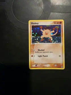 Pokemon TCG Mankey Reverse Holo Fire Red Leaf Green 38/112 - Image 1