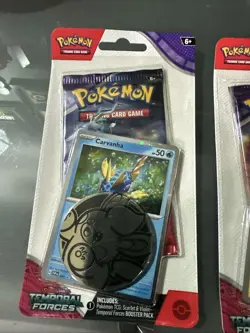 Pokemon Temporal Forces Checklane Blister Set of 2 Packs Bellibolt / Carvanha 820650853319 - Image 2
