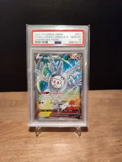 PSA 10 Galarian Cursola V FA 2020 Pokemon SWSH Champion’s Path 071/073 Gem Mint - Image 1