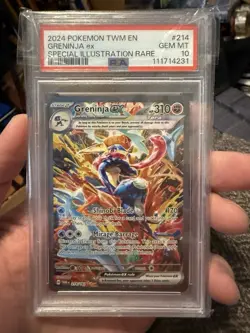 2024 POKEMON TWM EN-TWILIGHT MASQUERADE #214 GRENINJA EX PSA 10 - Image 1