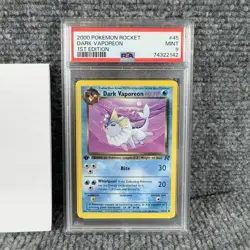 Dark Vaporeon 45/82 PSA 9 MINT 1st Edition 2000 Pokemon Team Rocket - Image 2