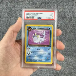 Dark Vaporeon 45/82 PSA 9 MINT 1st Edition 2000 Pokemon Team Rocket - Image 4