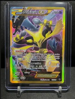 Pokemon TCG Alakazam EX Holo Ultra Rare 2016, 125/124 Card Near Mint Condition - Image 1