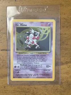 1999 Pokemon Jungle Mr. Mime Holo No Symbol #6/64 RARE ERROR TCG WOTC - Image 1